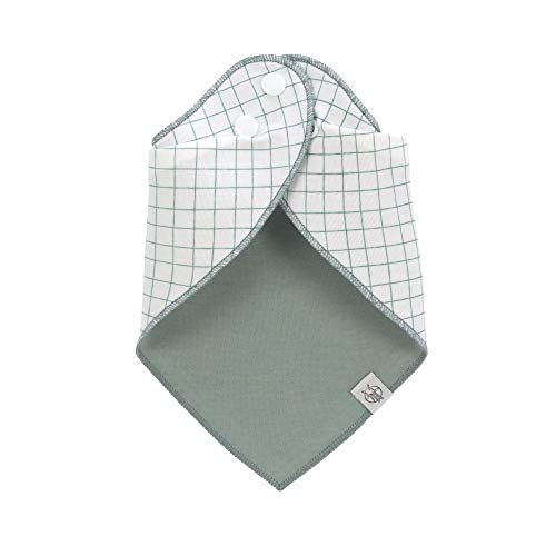 LÄSSIG Baby Lätzchen Halstuch Dreieckstücher Set 2 Stk. Bio-Baumwolle Druckknopf wendbar/Baby Bandana Garden Explorer Traktor