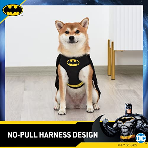 DC Comics for Pets Batman Dog Harness, Large | Soft and Comfortable No Pull Harness for Dogs, Dog Batman Costume | Cute Dog Harness, Dog Halloween Costume, Batman Harness, Puppy Harness, Pet Harness