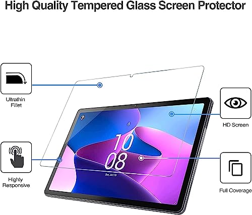 Image of VERTUS Premium Tempered Glass Screen Protector for Lenovo Tab M10 FHD 3rd Gen (10.1 inch) (25.65 cm) Tablet