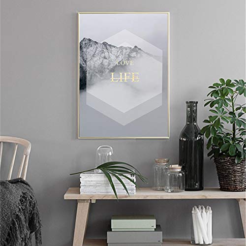 Affiche scandinave de paysage minimaliste et poster déco murale salon 50x70