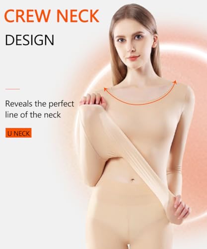2 Pack Women's Thermal Undershirt- Super Stretchy, Ultra Thin Silky Tech Tops for Everyday Comfort and Sports2