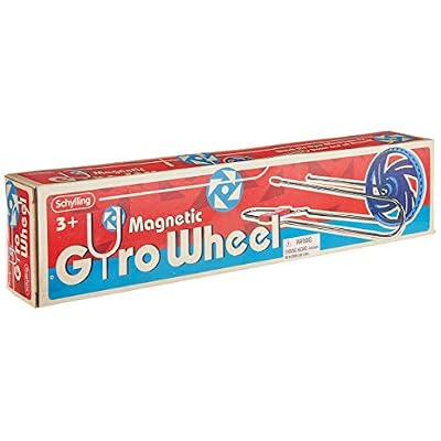 Schylling Magnetic Gyro Wheel - Retro Spinning Toy - Balancing and Mesmerizing Sensory Gadget for Kids and Adults - Ages 3 and Up - One Piece