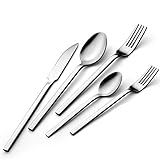 TALFOURD Silverware Royal 20 Piece Flatware Cutlery Set, 18/10 Stainless Steel Flatware, Service for 4, 100% Rust Proof