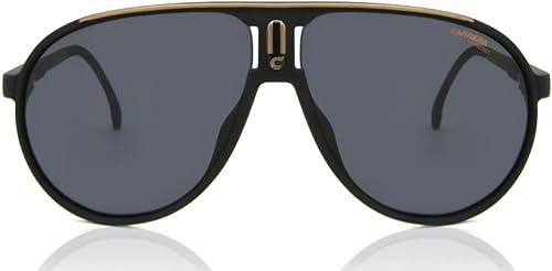 Carrera Gafas de sol unisex estilo Champion/N Pilot, negro mate/gris, 2.441 in, 0.472 in