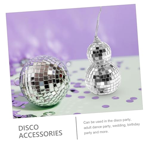 Bola espejada decorativa PRETYZOOM para fiestas, bodas y festividades — ornamentación colgante segura, ligera y reutilizable para ambiente festivo en hogar, bar o KTV miniatura 3