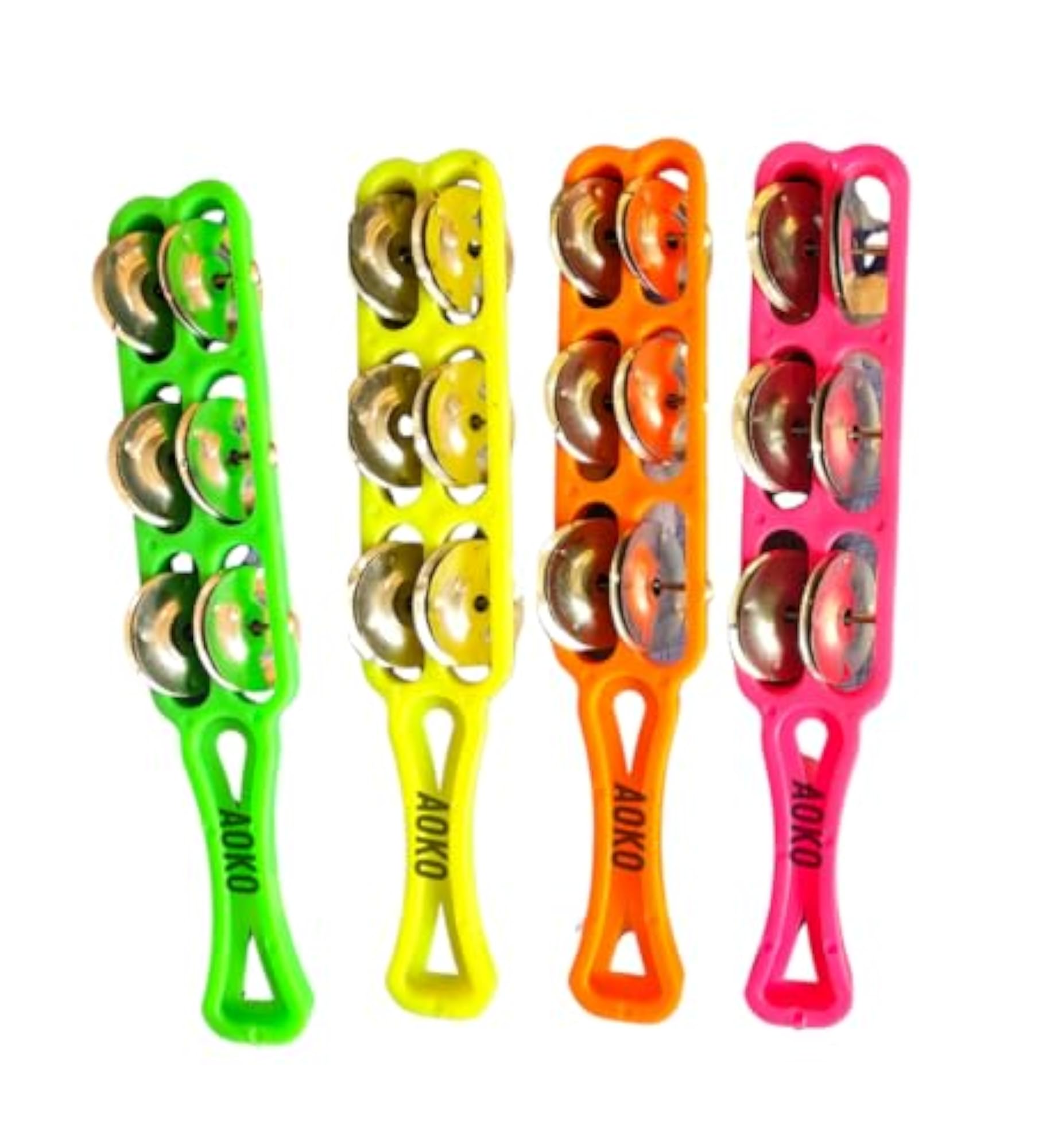 Pack of 6 Plastic Taal Kanjira Musical Instruments for Kirtan