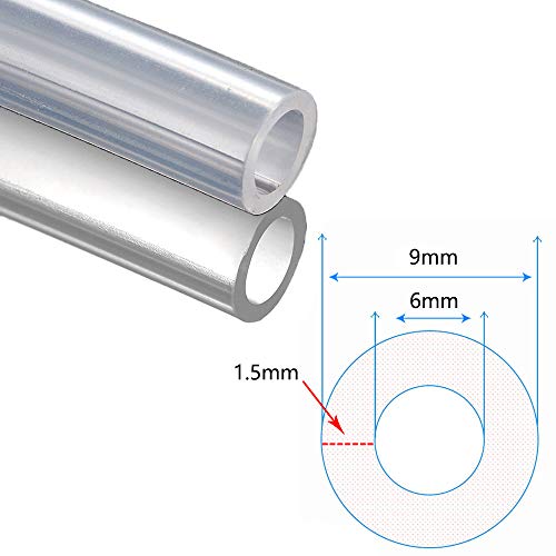 Brandstofleidingen, 1 stuk brandstofslang, binnendiameter x buitendiameter 6 mm x 9 mm (2 meter), PVC-slangen, benzineslang, olieslang, dieselslang, waterslang, blauw-transparant - Image 3