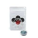 Chritmas Gift / Chritmas Sale Carrom Coin Made of Crystal Look PVC. Complete Set of 24 Attractive PVC Coins + 1 Premium Striker