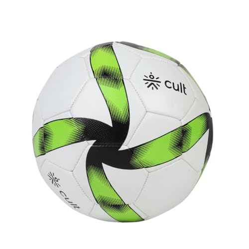 Image of CULT MS Xtreme Football Green Size 5 - Durable 32-Panel Training & Match Ball, Machine-Stitched PVC Outer, High Air Retention Bladder, Water-Resistant for Outdoor Play on Grass & Turf