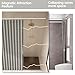 AJAZZ Magnetic Folding Shower Curtains Acordion Shower Curtain Fabric Polyester Waterproof Shower Curtains Suitable for Family Hotel Homestay Bathroom (Grey,77