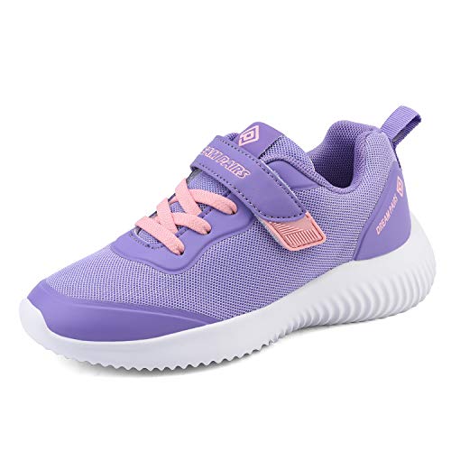 DREAM PAIRS Girls Tennis Running Shoes Athletic Sports Sneakers Purple Pink Size 4