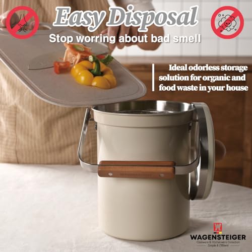 Kitchen-Countertop-Compost-Bin-96-oz3-Liter-Airtight-Lid-SUS304-Premium-Stainless-Steel-Odor-Free-Food-Waste-Bin-with-Wooden-Handle-Stylish-Design-Modern-Kitchen-Off-White