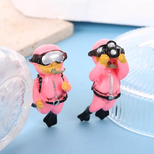 Image of 2-Pack Floating Fish Tank Decorations, Little Diver Aquarium Decoration Aquarium Accessories Fish Playmate for Fish Tank Suitable for All Kinds of Fish Tanks(Pink)