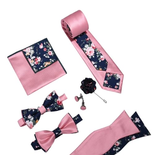 Set regalo estilo traje, corbata y accesorios, 7 piezas