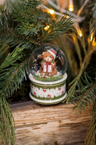 Villeroy & Boch - Christmas Toys - Schneekugel mit Bärenmotiv, Set, Größe 6,5 x 6,5 x 9 cm, Mehrfarbig, Spülmaschinenfest, Mikrowellengeeignet, Weihnachtsdekoration, Porzellan und Glas