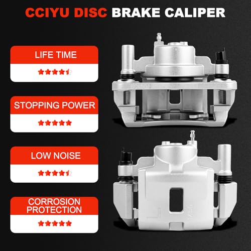 Image of cciyu Front Left & Right Brake Calipers Assembly w /Bracket 19B2608 19B2609 For Ford For Probe,For Mazda For 626 /For MX-6 /For Protege /For Protege5
