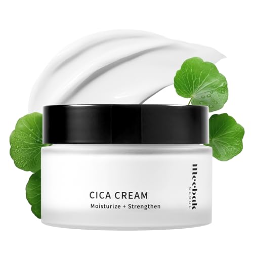 Meebak Cica Cream | Daily Moisturizer for Soothing, Repairing, & Firming with Niacinamide, Peptides,