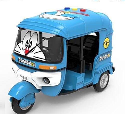 Jet Roy Doraemon Die Cast Auto Rickshaw Toy / Musical Auto Toy with Light for Children