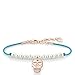 Produktbild Thomas Sabo Damen-Armband Love Bridge Totenkopf 925 Sterling Silber 750 rosegold vergoldet Nylon Süßwasserzuchtperle weiß Länge von 15 bis 18 cm LBA0079-904-14-L19,5v