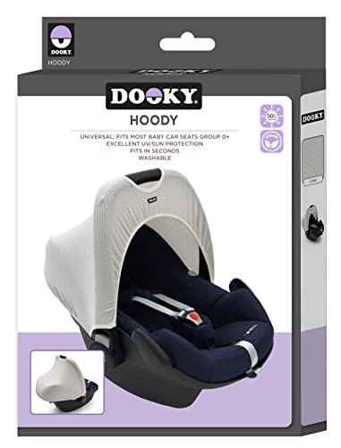 Dooky Hoody, Pare-soleil / protection solaire pour siège-auto, poussette et buggy (avec protection UV optimale 40+, tous âges 0+, convient à la plupart des marques, lavable), Linea