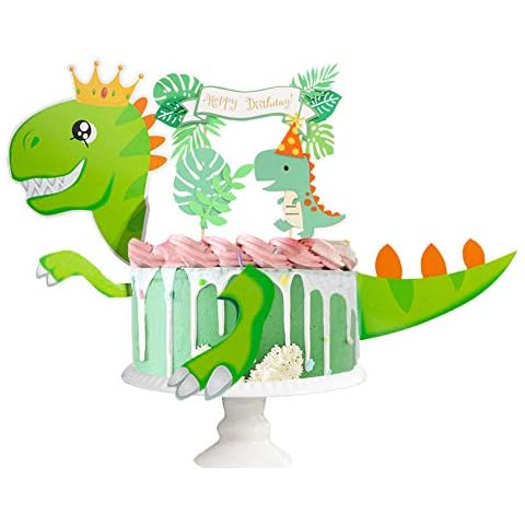 Dinosaur Cake Decoration Dino Cake Decoration Jungle Cake Topper Dinosaur Toppers for Birthday Cake Decoration Boy Cover