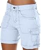 Shorts Cargo para Mujer yaoeye, de Verano, Cintura Alta, Bermuda, Casuales y Modernos, para Senderismo, con Bolsillos, Hasta la Rodilla 2