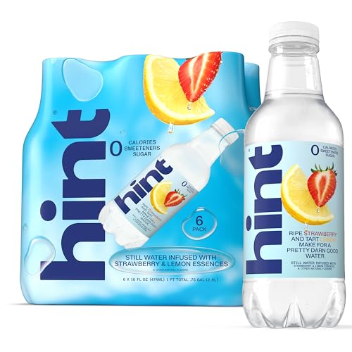 Image of Hint Flavored Water Zero Sugar 0 Calories - Strawberry Lemon (6 pack)