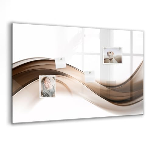 Tableau de notes magnétique en verre 90x60 feutre effaçable et éponge fournis