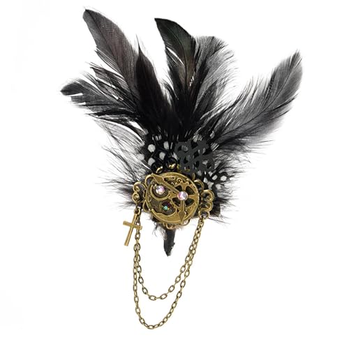 Punk Gotik Gear Clock Tassels Brooch Pin,Suit Pins Collar Pin,Tassels Chain Lapel Pins Suits Accessories Jewelry Gift Punk Lapel
