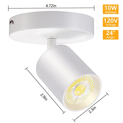 Vanoopee Flush Mount Led Ceiling Spotlight Dimmable Adjustable Spotlight Directional Spot Lights Indoor Bright Can Accent Fixture For Living Room Bedroom thumb #7
