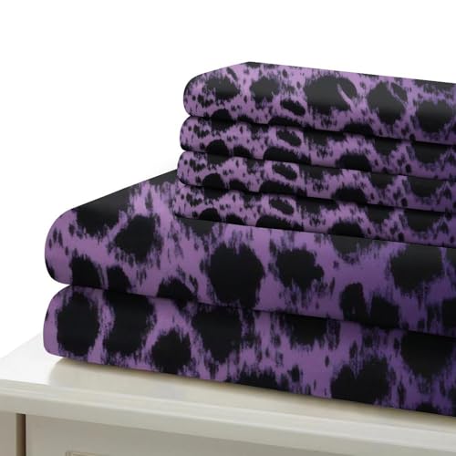 Housse de couette léopard 140x200 parure lit microfibre - 7