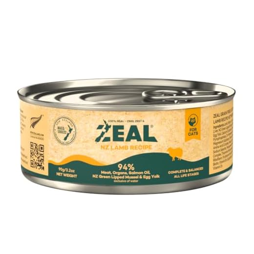 ZEAL New Zealand Wet Cat Food – High Protein, Grain-Free with Superfoods (Lamb, 3.17oz Can, 24-Pack)