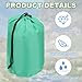 PATIKIL Stuff Sack, 5 x 10 Inch Waterproof Outdoor Storage Sack Portable Drawstring Dust Flap Bag Lightweight Sleeping Bag for Camping Hiking Travel, Light Green