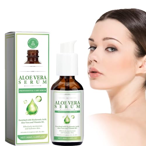 Sérum Visage au Collagène et Hyaluronique, Sérum Visage Anti-âge avec Vitamine C, Extrait d'aloès, Acide Férulique et Plus Encore – Hydrate et Clarifie Instantanément la Peau. (1PCS)