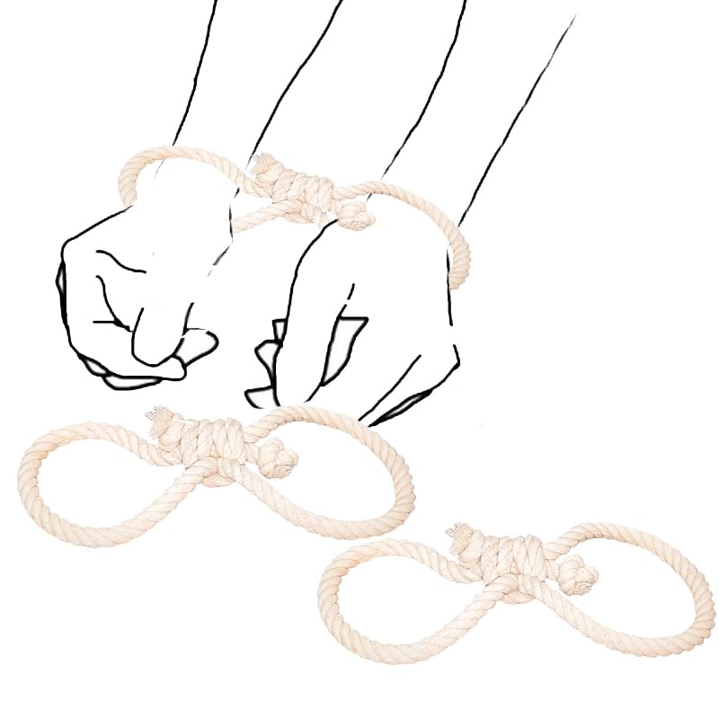 Esselkay Cotton Rope Handcuff, Adjustable Wrist Tie, 2 Pack, Beige (B0D637TZNR) Amazon Price History, Amazon Price Tracker