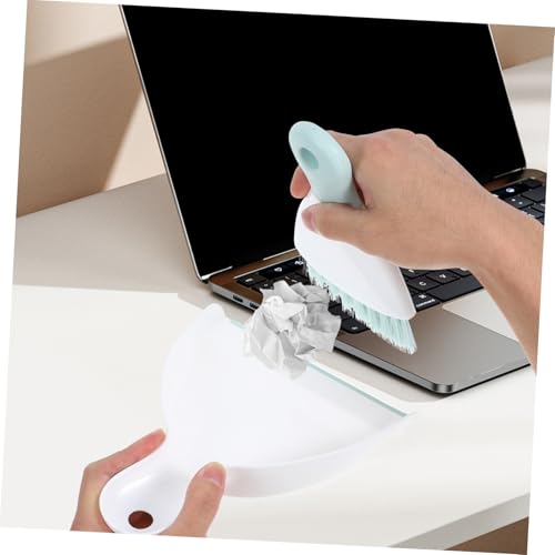 HOUDERCO Mini Kehrschaufel und Besen Set aus Robustem Kunststoff Tragbarer Handfeger mit Weichen Borsten für Effiziente Staubaufnahme Kompakt für Haushalt Büro und Auto Reinigung – Bild 4