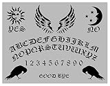 Custom Designed Ouija Board Reusable Stencil (8.5' x 11' Sheet) for Painting on Walls, Wood, Arts and Crafts (My Custom Stencils)