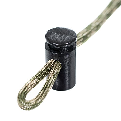 1/4 Inch Heavy Duty Barrel Cord Lock Toggle Stop Sliders - Use With Paracord, Drawstrings, Accessory Cordage And More (10 Pack) #TOP3