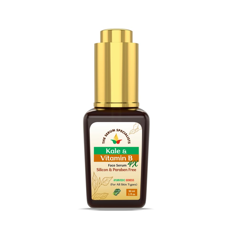 Image of Kale Vitamin B12 Face Serum - Nourishes & Rejuvenates Skin | Infused with Kale & Vitamin B12 | Superfood Boost for Vitality & Renewal | All Skin Types - 30ml
