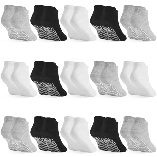 HYCLES 15 Pairs Toddler Socks, Kids Grip Socks for 3-5T...