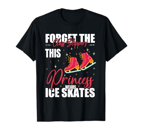 Cool Ice Skating Art For Girls Women Skater Pattinaggio di figura Maglietta