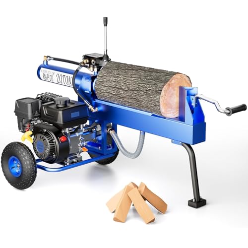 20-Ton Gas Log Splitter, 209CC 7HP Hydraulic Wood Splitter