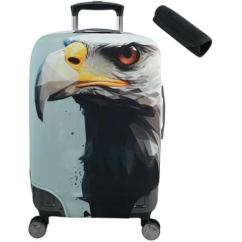 ZZBIQS Washable Luggage Cover for Suitcase, Elastic Anti-Scratch Dustproof Luggage Cover Protector TSA Approved,Zippered Travel Baggage Organizer with Handle Wraps Fits 18-32 Inch (XL) Cover