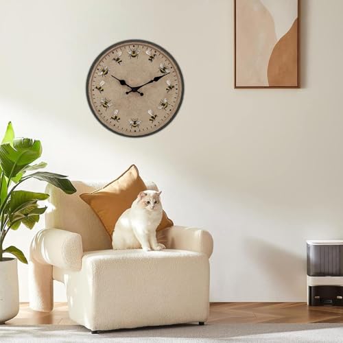 Horloge murale 30 cm sans tic-tac silencieuse pour salon et bureau - 3