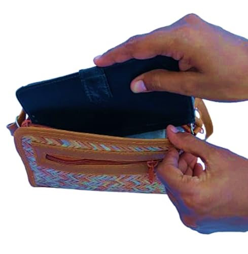 Image of han bag bamboo (SQUARE) Bamboo Bags for Women - Handmade Wicker Woven Purse Handbag