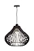 Bellaniks Wood Pendant Light - Easy-to-Assemble Ceiling Chandelier - Modern Boho Hanging Lamp Lighting Fixture for Dining, Kitchen, Bedroom, Living Room - Adjustable Nylon Cord, Uses Standard Bulb