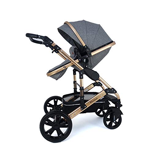 Pixini CALIFORNIA 3 in 1 Wandelwagen, Trio, Kind, Autostoel, Accessoires (Goud/Grijs) - Afbeelding 6