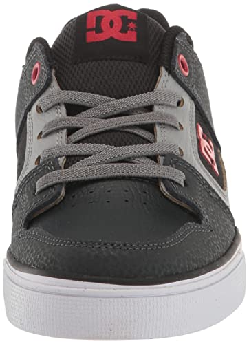 Dc Boy's Pure Elastic Low Shoe Skate, Black/Grey/Red, 1 Big Kid #TOP1