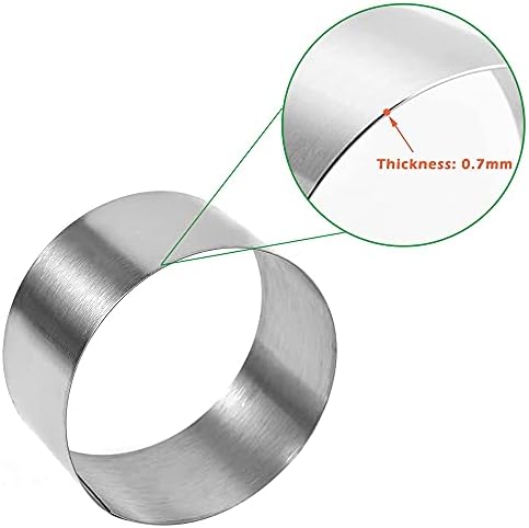 Cookie Cutter,6pcs Pastry Cutter for Baking,6 Sizes Round Mousse Moulds Shapes Scone Cutter Cake Rings, Circle Biscuit Cutters for Making Donut Pies Scone Dough Fondant