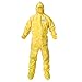 Kleenguard A70 Chemical Spray Protection Coveralls (00688) Suit, Hooded, Booted, Zip Front, Elastic Wrists, Size 5XL, Yellow, 12 Garments/Case